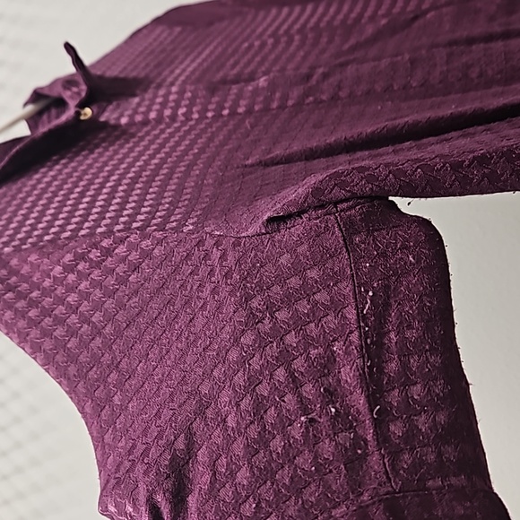 Purple jacquard maxi dress - Picture 6 of 7